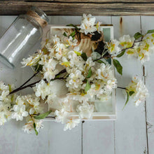 Load image into Gallery viewer, 10 Pack | 40&quot; Tall Cream Silk Artificial Flowers Cherry Blossoms Bushes