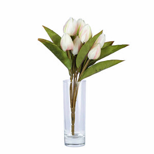 12 Pack | 108 Pcs Pink Tulip Artificial Flowers