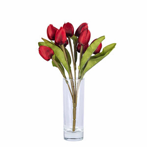 12 Pack | 108 Pcs Red Tulip Artificial Flowers