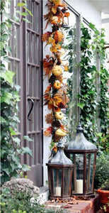 6 Ft Orange UV Protected Artificial Fall Ivy Garland Foliage