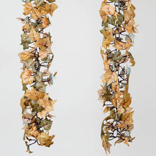 Load image into Gallery viewer, 6 Ft Orange UV Protected Artificial Fall Ivy Garland Foliage