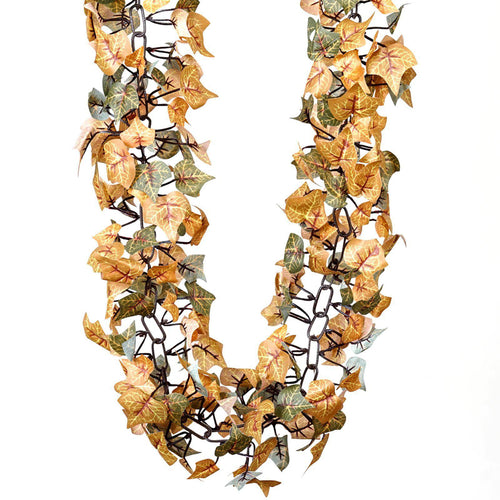 6 Ft Orange UV Protected Artificial Fall Ivy Garland Foliage