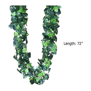 6 Ft Green UV Protected Artificial Fall Ivy Pothos 3D Garland Foliage