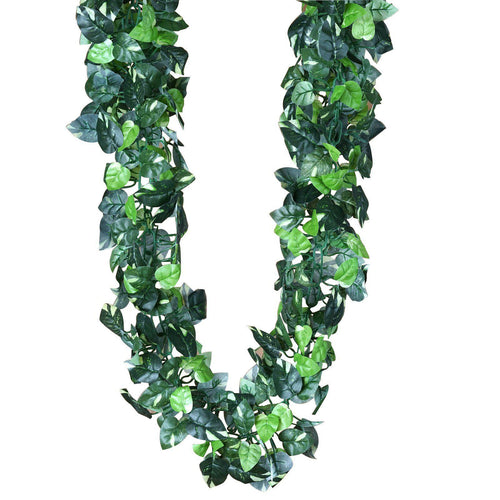 6 Ft Green UV Protected Artificial Fall Ivy Pothos 3D Garland Foliage