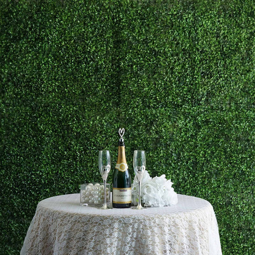 11 Sq ft. | 4 Panels Artificial Boxwood Hedge Genlisea Foliage Green Garden Wall Mat