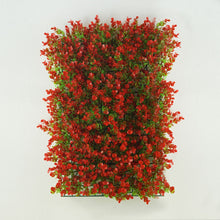 Load image into Gallery viewer, 11 Sq ft. | 4 Panels Artificial Red/Green Boxwood Hedge Faux Genlisea Leaves Foliage Green Garden Wall Mat
