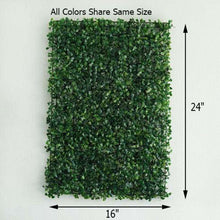 Load image into Gallery viewer, 11 Sq ft. | 4 Panels Artificial Red/Green Boxwood Hedge Faux Elliptical Leaves Foliage Green Garden Wall Mat