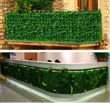 Load image into Gallery viewer, 11 Sq ft. | 4 Panels Artificial Red/Green Boxwood Hedge Faux Genlisea Leaves Foliage Green Garden Wall Mat