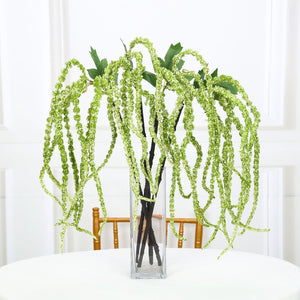 2 Pack | 36” Green Amaranthus Artificial Flower Stem With Ivy Leaves