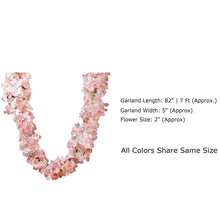 Load image into Gallery viewer, 7 FT Cream Silk Hydrangea Artificial Flower Garland