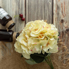 Load image into Gallery viewer, 5 Bushes | 25 Heads Light Yellow Silk Hydrangea Artificial Flower Bushes