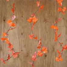 Load image into Gallery viewer, 8 Pack 6 Ft Orange UV Protected Fall Ivy Silk Leaf Chain Artificial Garland