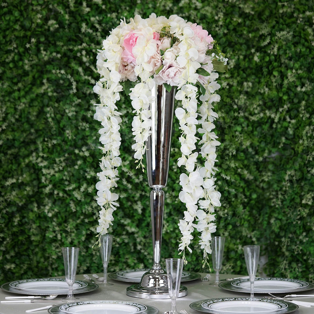 4 Ft Cream Artificial Wisteria Vine Hanging Garland