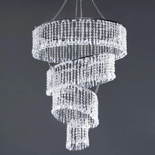 Load image into Gallery viewer, 4 Tier Crystal Pendant Lighting Diamond Chandelier - 18&quot; Diameter x 24&quot; Long