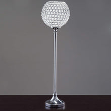 Load image into Gallery viewer, 37&quot; Tall Silver Crystal Acrylic Goblet Votive Candle Holder