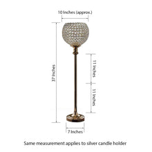 Load image into Gallery viewer, 37&quot; Tall Silver Crystal Acrylic Goblet Votive Candle Holder