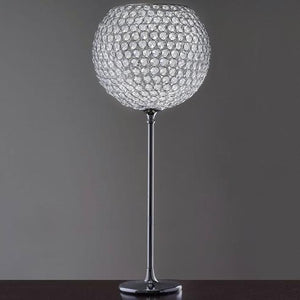 41&quot; Tall Silver Crystal Acrylic Goblet Chandelier With 18&quot; Ball