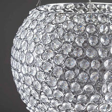 Load image into Gallery viewer, 41&quot; Tall Silver Crystal Acrylic Goblet Chandelier With 18&quot; Ball