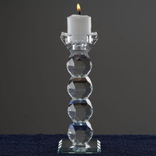 Load image into Gallery viewer, 7&quot; Gemcut Crystal Glass Votive Candle Holder