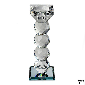 7&quot; Gemcut Crystal Glass Votive Candle Holder