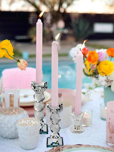 7&quot; Gemcut Crystal Glass Votive Candle Holder