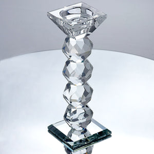 7&quot; Gemcut Crystal Glass Votive Candle Holder