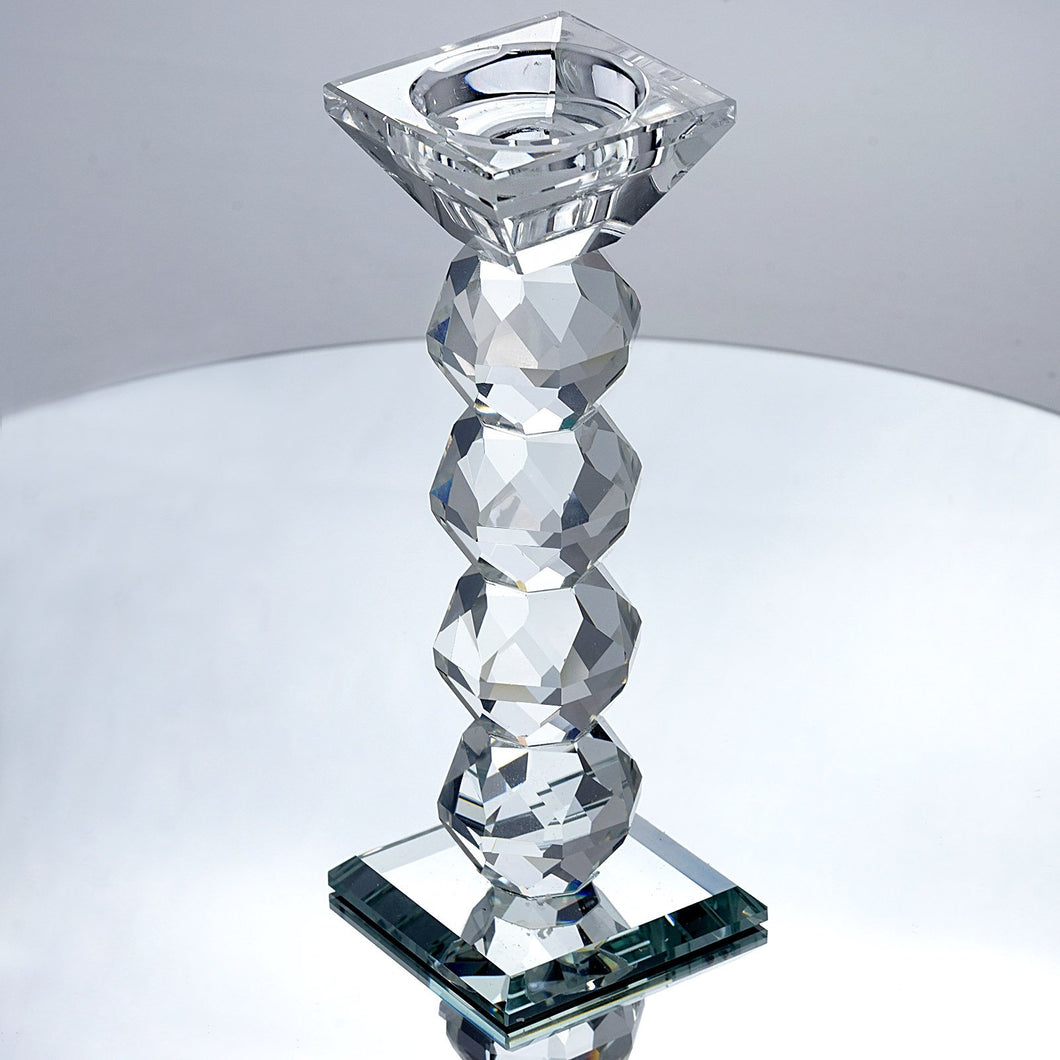 7" Gemcut Crystal Glass Votive Candle Holder