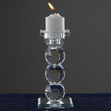 Load image into Gallery viewer, 6&quot; Gemcut Crystal Glass Votive Candle Holder