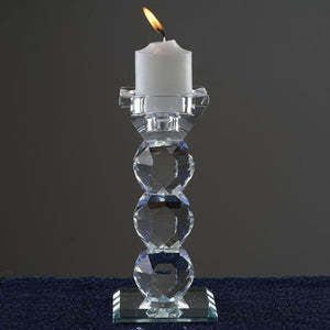 6&quot; Gemcut Crystal Glass Votive Candle Holder