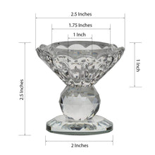 Load image into Gallery viewer, 3&quot; Gemcut Glass Crystal Prism Votive Candlestick Holder