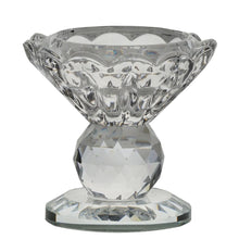 Load image into Gallery viewer, 3&quot; Gemcut Glass Crystal Prism Votive Candlestick Holder