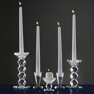 3&quot; Gemcut Glass Crystal Prism Votive Candlestick Holder