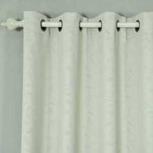 Load image into Gallery viewer, 2 Pack | 52&quot;x84&quot; Silver Embossed Thermal Blackout Curtains With Chrome Grommet Window Treatment Panels