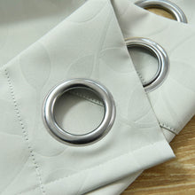 Load image into Gallery viewer, 2 Pack | 52&quot;x84&quot; Silver Embossed Thermal Blackout Curtains With Chrome Grommet Window Treatment Panels