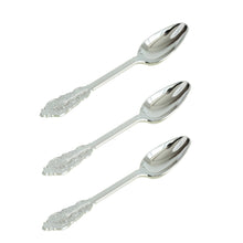 Load image into Gallery viewer, 24 Pack |  7&quot; Metallic Silver Baroque Disposable Cutlery Plastic Spoons