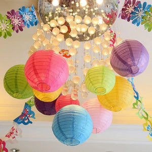 12 Pack | 16&quot; Fushia Round Chinese Paper Lanterns