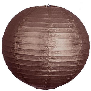 12 Pack | 16&quot; Chocolate Round Chinese Paper Lanterns