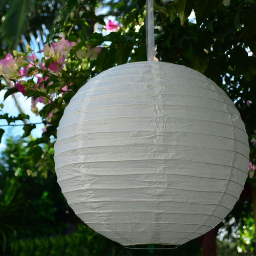 12 Pack | 16" White Round Chinese Paper Lanterns