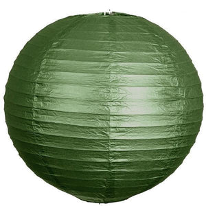 12 Pack | 20&quot; Green Round Chinese Paper Lanterns