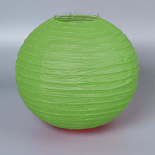 Load image into Gallery viewer, 12 Pack | 20&quot; Green Round Chinese Paper Lanterns