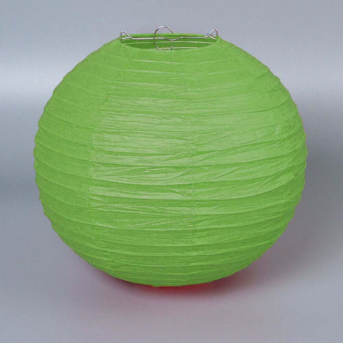 12 Pack | 20" Green Round Chinese Paper Lanterns