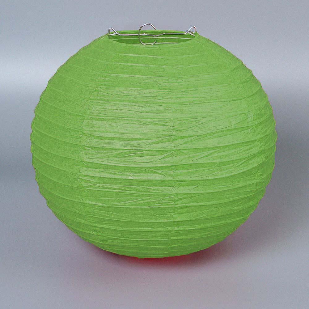 12 Pack | 20" Green Round Chinese Paper Lanterns