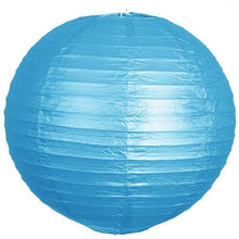 Load image into Gallery viewer, 12 Pack | 30&quot; Handcrafted Turquoise Round Chinese Paper Lantern