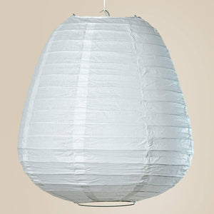 3 Pack White Enticing Teardrop Chinese Paper Lanterns