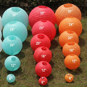 12 Pack | 30&quot; Handcrafted Chocolate Round Chinese Paper Lantern