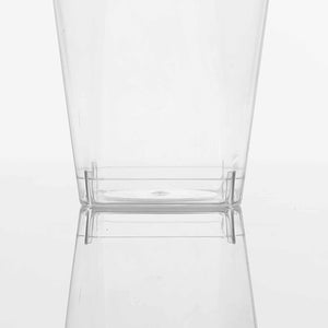 12 Pack 10oz Plastic Disposable Tumbler Glass Cup With Square Bottom