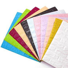 Load image into Gallery viewer, 10 Pack | 58 Sq.Ft Rose Quartz Foam Brick Wall Tiles Peel and Stick 3D Wall Panel Room Decor