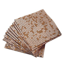 Load image into Gallery viewer, 10 Pack | 12&quot;x12&quot; Rose Gold Backsplash Peel and Stick Colored Glass Mosaic Mirror Wall Tiles