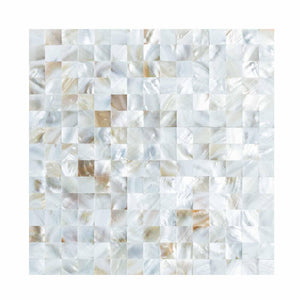 5 Pack | 12&quot;x12&quot; Peel &amp; Stick Natural Real Sea Shell Mosaic Wall Tiles