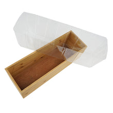 Load image into Gallery viewer, 18&quot;x6&quot; Natural Rectangular Wood Planter Box Set With Removable Plastic Liners